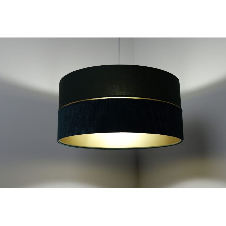 Hanglamp aan een koord TWIST 1xE27/60W/230V groen/goud