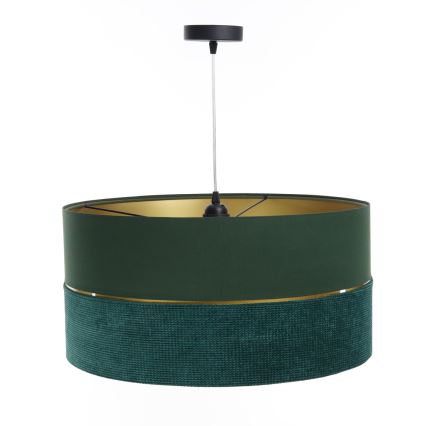 Hanglamp aan een koord TWIST 1xE27/60W/230V groen/goud