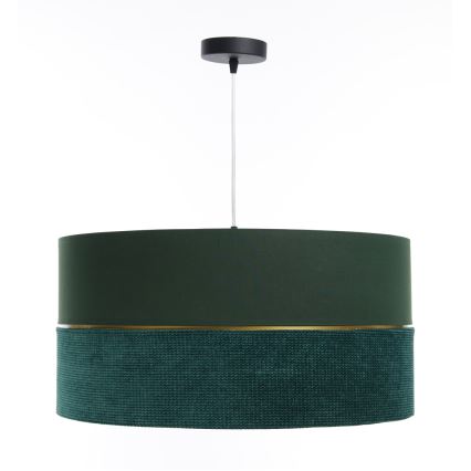 Hanglamp aan een koord TWIST 1xE27/60W/230V groen/goud