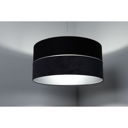 Hanglamp aan een koord TWIST 1xE27/60W/230V zwart/grijs/zilver