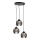 Hanglamp aan een koord UNO 3xE27/60W/230V zwart/gerookt