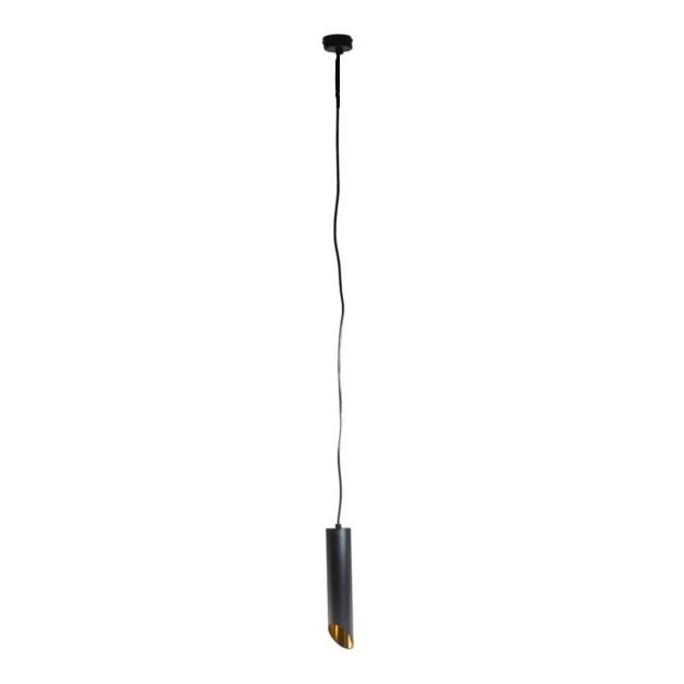 Hanglamp aan een koord VALDA 1xGU10/60W/230V 132 cm zwart