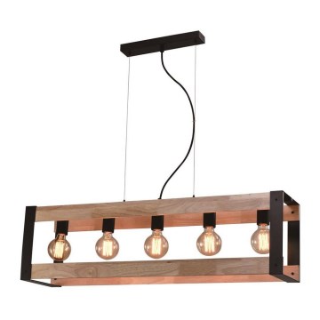 Hanglamp aan een koord VARNA 5xE27/40W/230V eiken