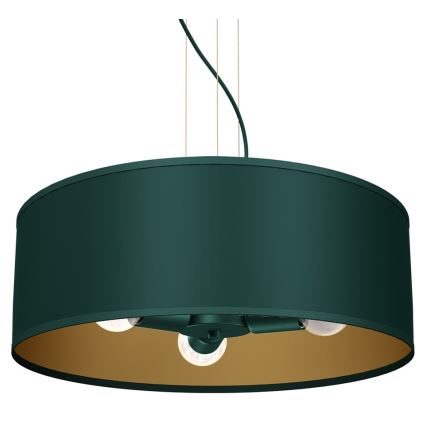 Hanglamp aan een koord VERDE 3xE27/60W/230V groen