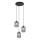 Hanglamp aan een koord VERDI 3xE27/15W/230V diameter 30 cm zwart/grijs
