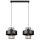 Hanglamp aan een koord VEST 2xE27/60W/230V zwart