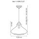 Hanglamp aan een koord VETRO 1xE27/60W/230V beuken