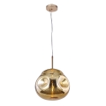 Hanglamp aan een koord VITRO 1xE27/10W/230V diameter 35 cm gouden