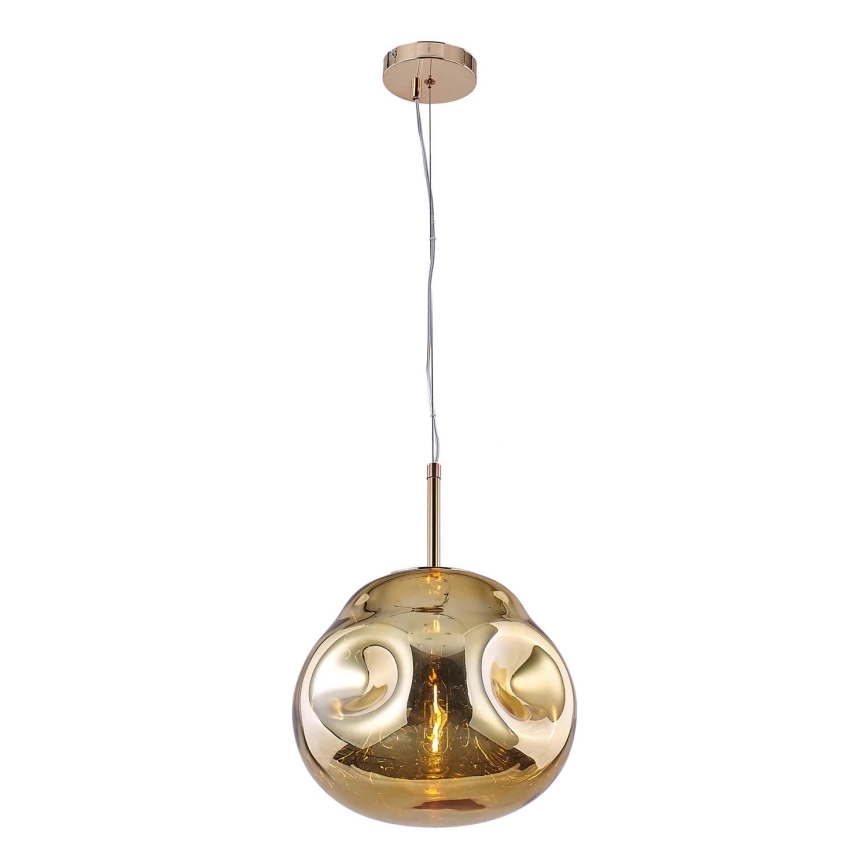 Hanglamp aan een koord VITRO 1xE27/10W/230V diameter 35 cm gouden