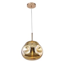 Hanglamp aan een koord VITRO 1xE27/7W/230V diameter 25 cm gouden
