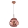 Hanglamp aan een koord VITRO 1xE27/7W/230V diameter 25 cm roze goud