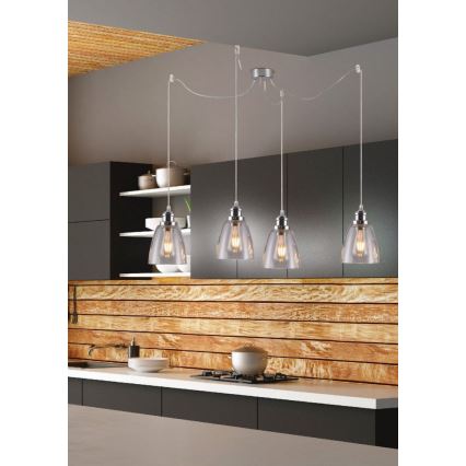 Hanglamp aan een koord VOICE 4xE27/40W/230V spin