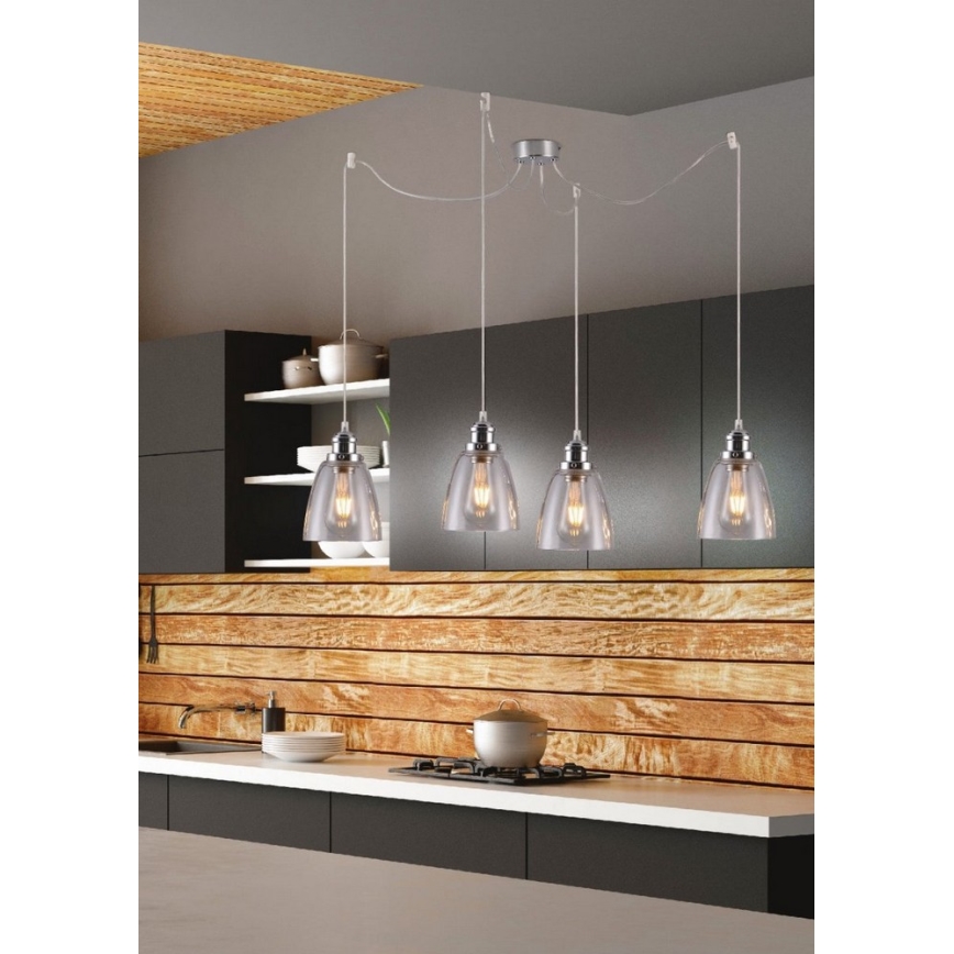 Hanglamp aan een koord VOICE 4xE27/40W/230V spin
