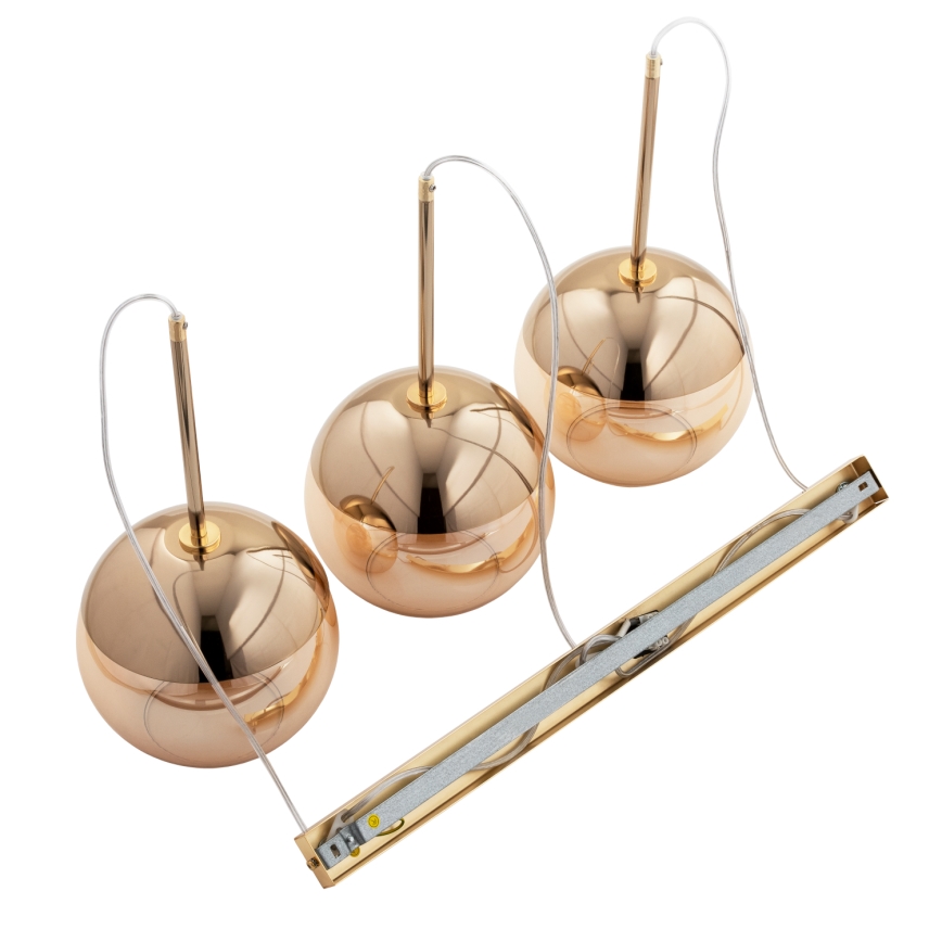 Hanglamp aan een koord VOLDA 3xE27/60W/230V messing