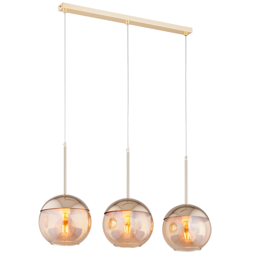 Hanglamp aan een koord VOLDA 3xE27/60W/230V messing