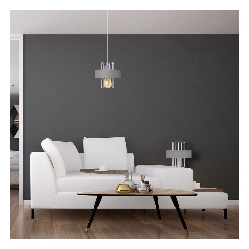 Hanglamp aan een koord VOLTA 1xE27/15W/230V grijs