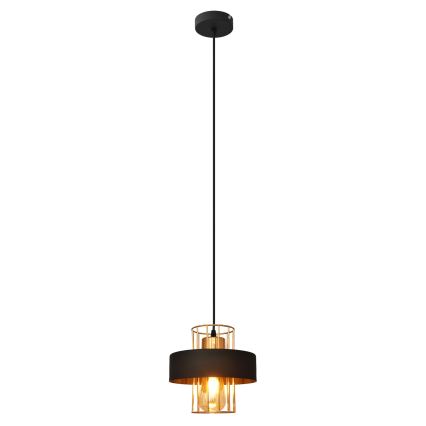 Hanglamp aan een koord VOLTA 1xE27/15W/230V zwart/gouden