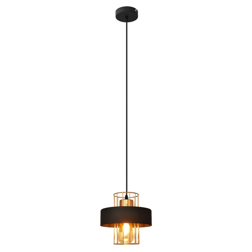 Hanglamp aan een koord VOLTA 1xE27/15W/230V zwart/gouden