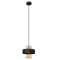 Hanglamp aan een koord VOLTA 1xE27/60W/230V zwart/gouden