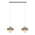 Hanglamp aan een koord VOLTA 2xE27/15W/230V grijs
