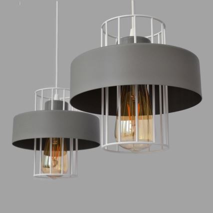 Hanglamp aan een koord VOLTA 2xE27/15W/230V grijs