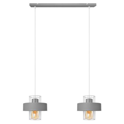 Hanglamp aan een koord VOLTA 2xE27/15W/230V grijs