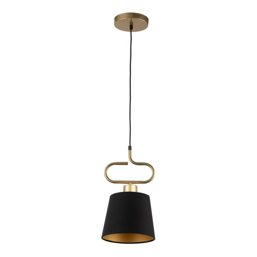 Hanglamp aan een koord VOLUTTO 1xE27/60W/230V zwart/koper