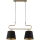 Hanglamp aan een koord VOLUTTO 2xE27/60W/230V zwart/koper