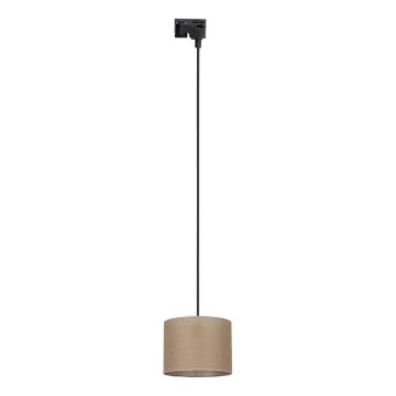 Hanglamp aan een koord voor 1-fase railsysteem TRACER 1xE27/15W/230V diameter 20 cm zwart/bruin