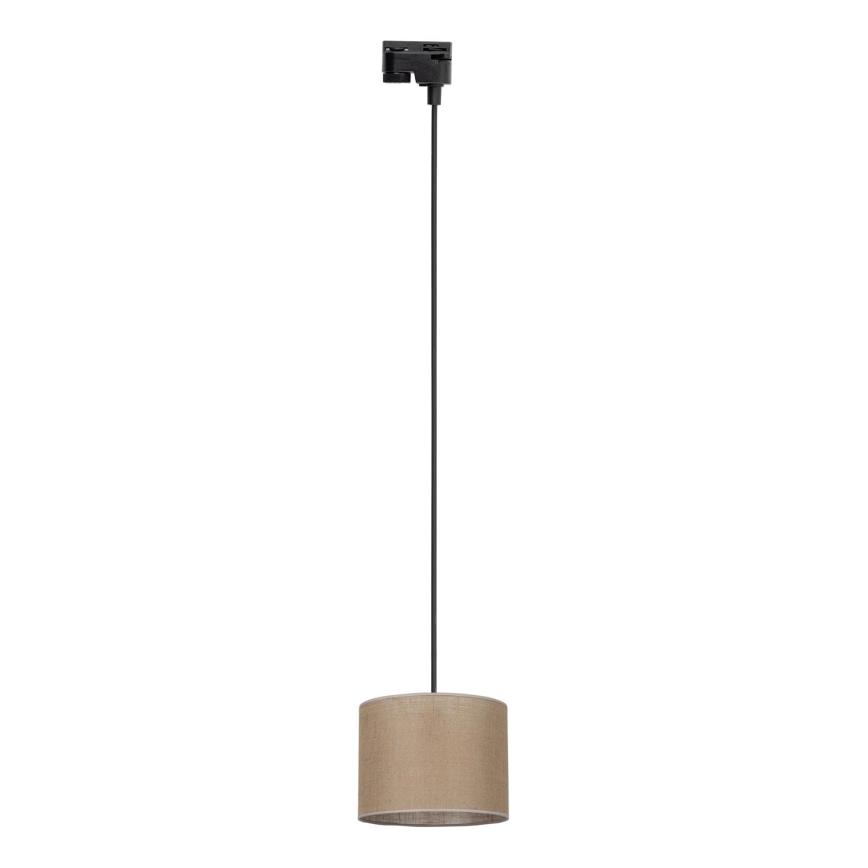 Hanglamp aan een koord voor 1-fase railsysteem TRACER 1xE27/15W/230V diameter 20 cm zwart/bruin
