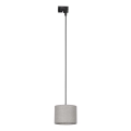 Hanglamp aan een koord voor 1-fase railsysteem TRACER 1xE27/15W/230V diameter 20 cm zwart/grijs