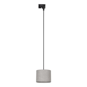 Hanglamp aan een koord voor 1-fase railsysteem TRACER 1xE27/15W/230V diameter 20 cm zwart/grijs