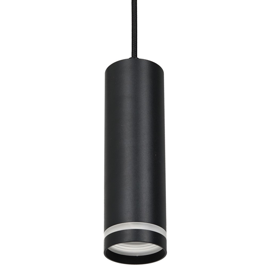 Hanglamp aan een koord voor een 3-fase Rail Systeem PIPE 1xGU10/25W/230V zwart