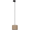 Hanglamp aan een koord voor een 3-fase rail systeem TRACER 1xE27/15W/230V diameter 20 cm zwart/bruin