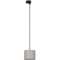 Hanglamp aan een koord voor een 3-fase rail systeem TRACER 1xE27/15W/230V diameter 20 cm zwart/grijs