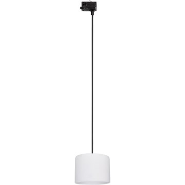 Hanglamp aan een koord voor een 3-fase rail systeem TRACER 1xE27/15W/230V diameter 20 cm zwart/wit