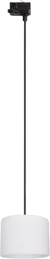 Hanglamp aan een koord voor een 3-fase rail systeem TRACER 1xE27/15W/230V diameter 20 cm zwart/wit