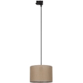 Hanglamp aan een koord voor een 3-fase rail systeem TRACER 1xE27/15W/230V diameter 30 cm zwart/bruin