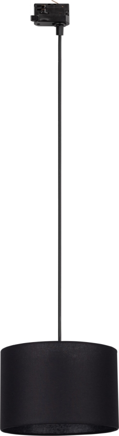 Hanglamp aan een koord voor een 3-fase rail systeem TRACER 1xE27/15W/230V diameter 30 cm zwart