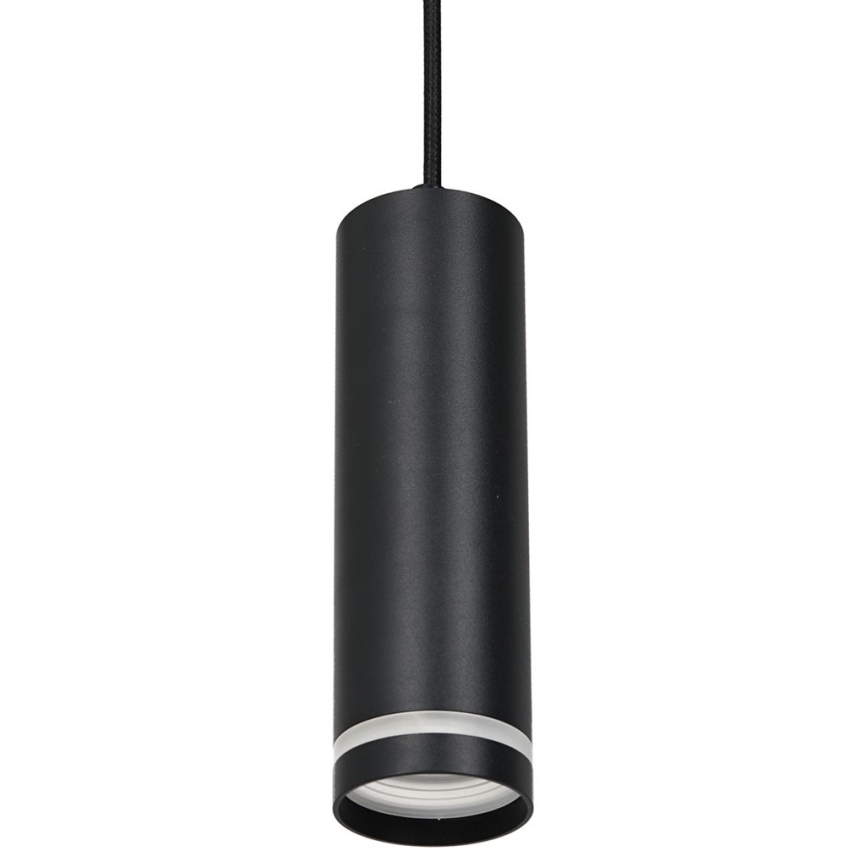 Hanglamp aan een koord voor een Rail Systeem PIPE 1xGU10/25W/230V zwart