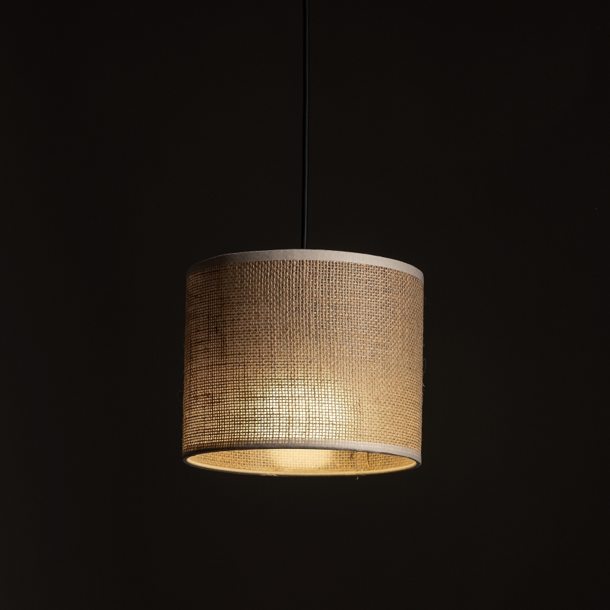 Hanglamp aan een koord voor 1-fase railsysteem TRACER 1xE27/15W/230V diameter 20 cm zwart/bruin