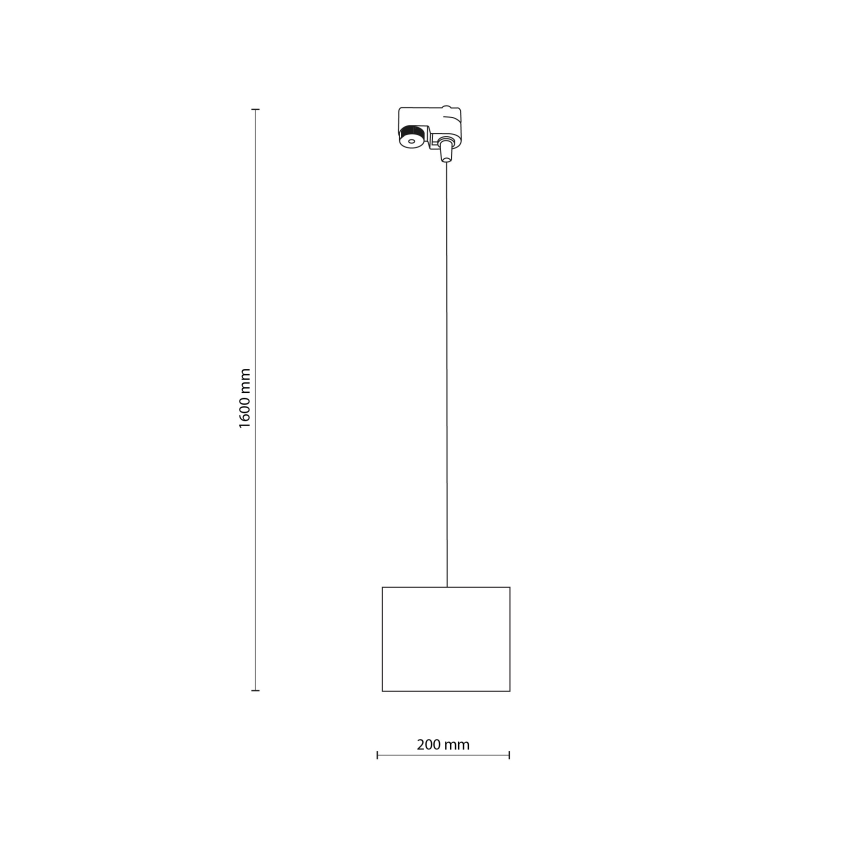 Hanglamp aan een koord voor 1-fase railsysteem TRACER 1xE27/15W/230V diameter 20 cm zwart/bruin
