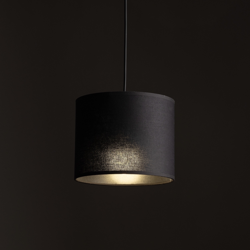 Hanglamp aan een koord voor 1-fase railsysteem TRACER 1xE27/15W/230V diameter 20 cm zwart