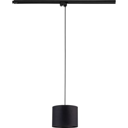 Hanglamp aan een koord voor 1-fase railsysteem TRACER 1xE27/15W/230V diameter 20 cm zwart