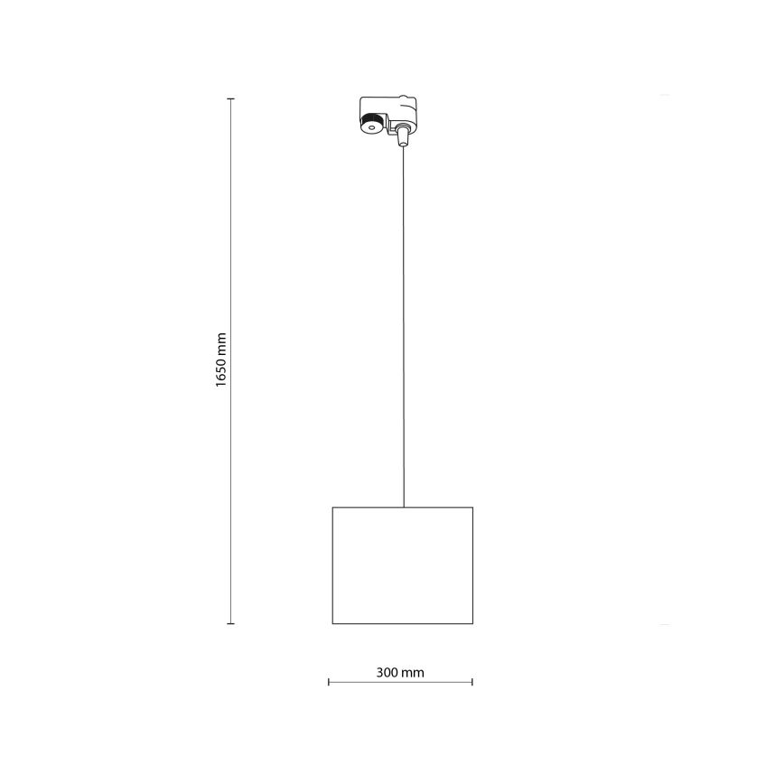 Hanglamp aan een koord voor 1-fase railsysteem TRACER 1xE27/15W/230V diameter 30 cm zwart