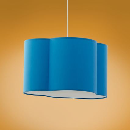 Hanglamp aan een koord voor Kinderen CLOUD 1xE27/25W/230V blauw