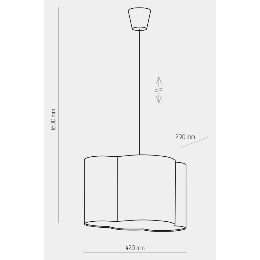 Hanglamp aan een koord voor Kinderen CLOUD 1xE27/25W/230V blauw