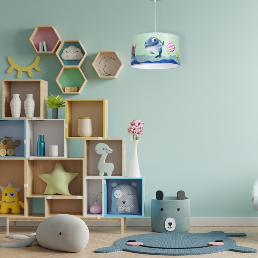 Hanglamp aan een koord voor Kinderen DOLPHIN 1xE27/60W/230V