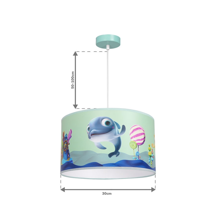 Hanglamp aan een koord voor Kinderen DOLPHIN 1xE27/60W/230V