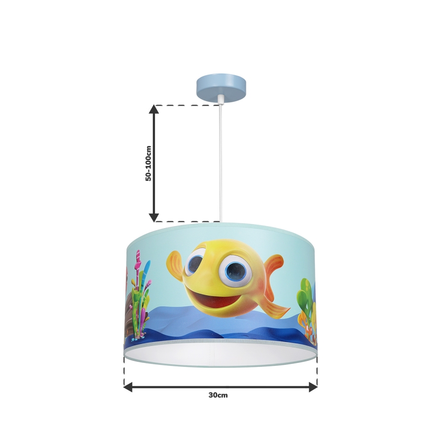 Hanglamp aan een koord voor Kinderen FISH 1xE27/60W/230V